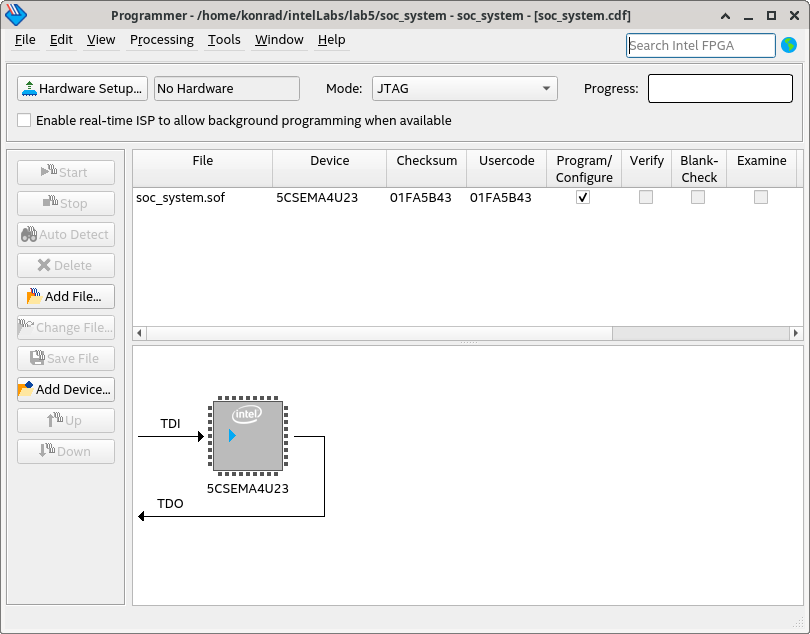 Menuconfig screen