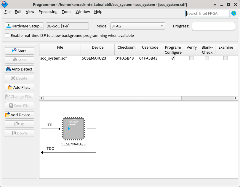 Menuconfig screen