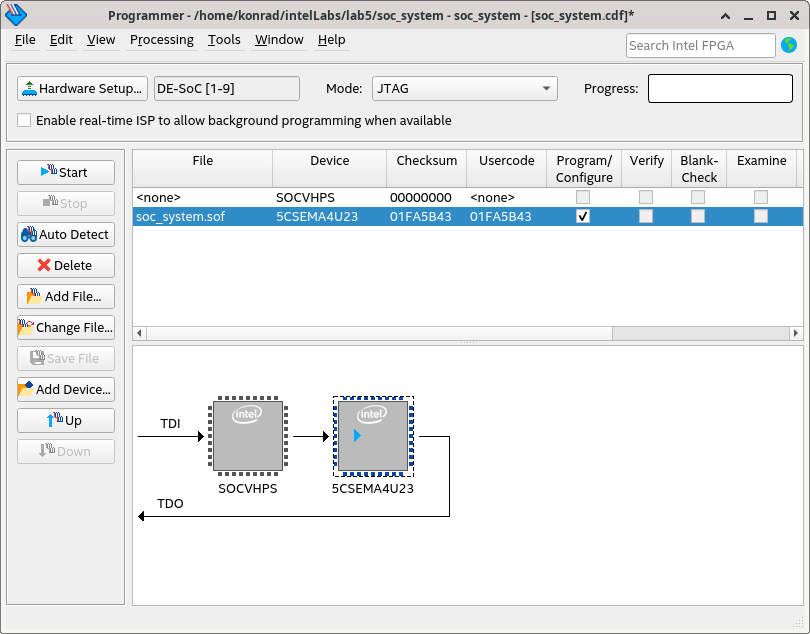 Menuconfig screen