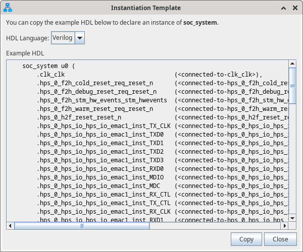 Menuconfig screen