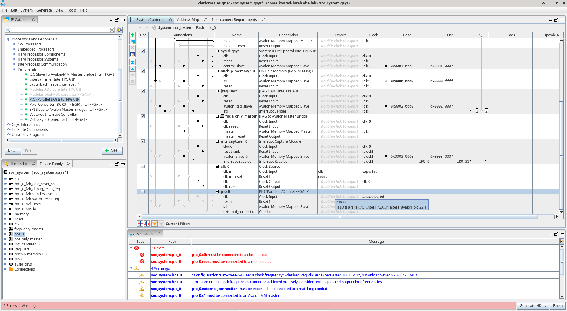 Menuconfig screen