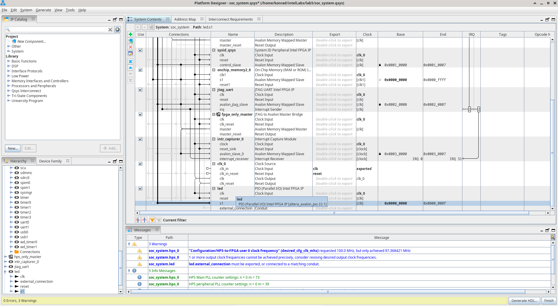 Menuconfig screen