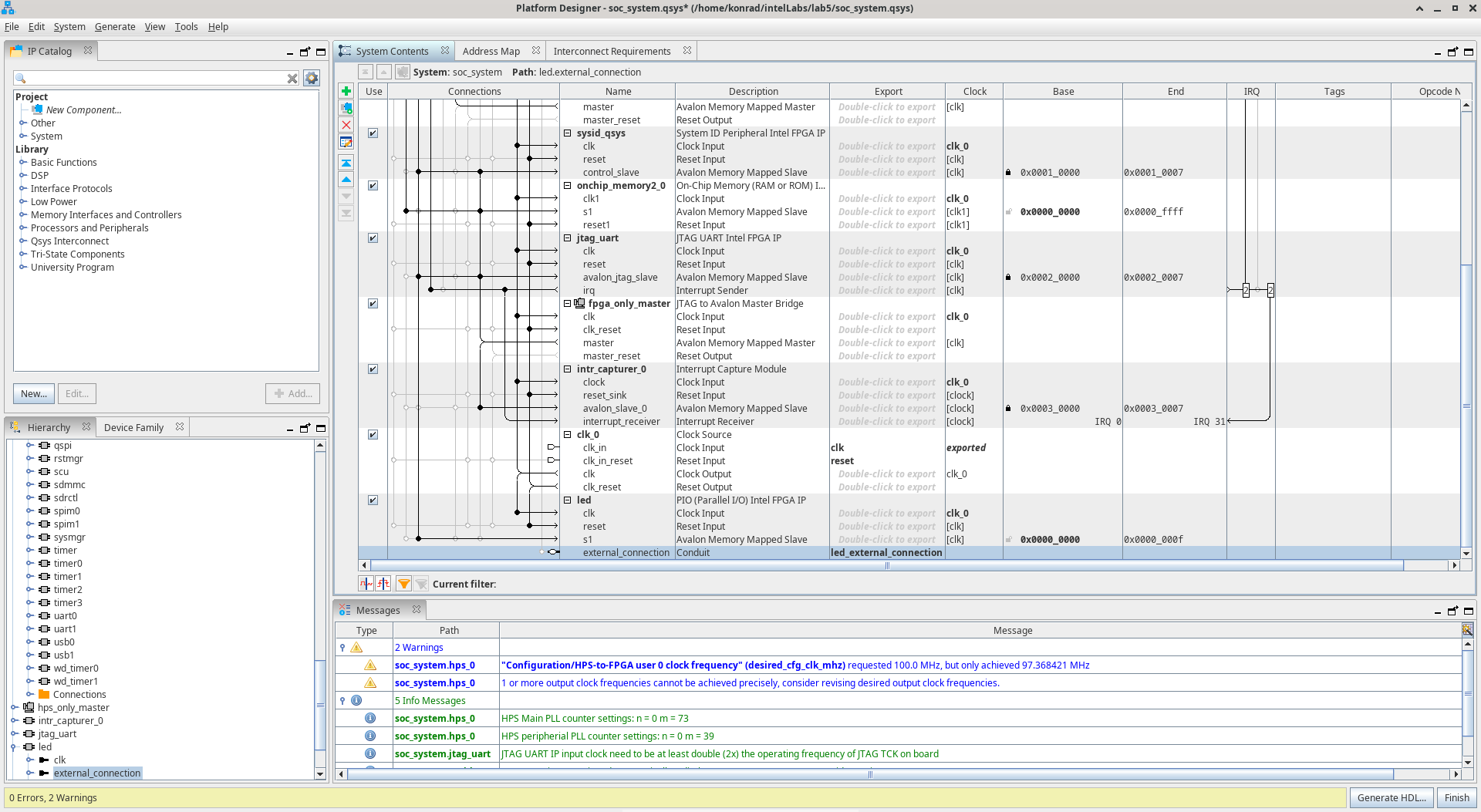 Menuconfig screen